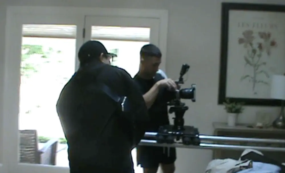 New Place crew setting up a shot indoors